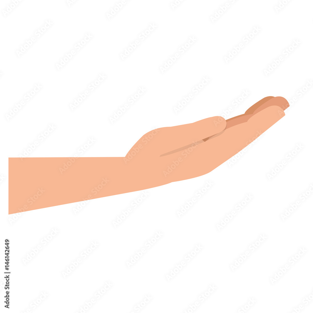 Hand with open palm icon vector illustration graphic design Hand with open palm icon vector illustration graphic design