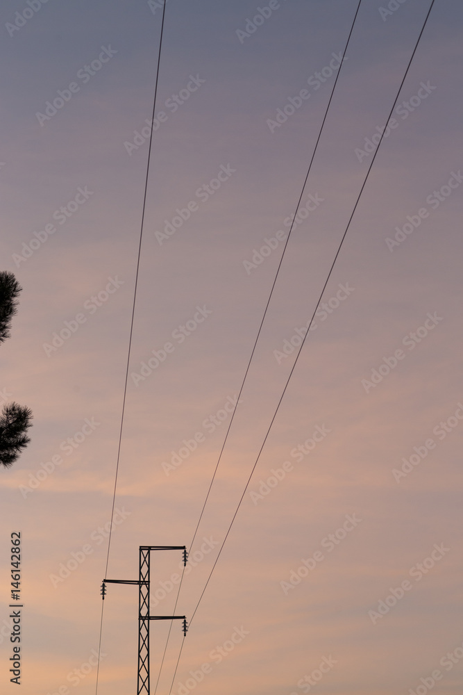 Power Line in the evening