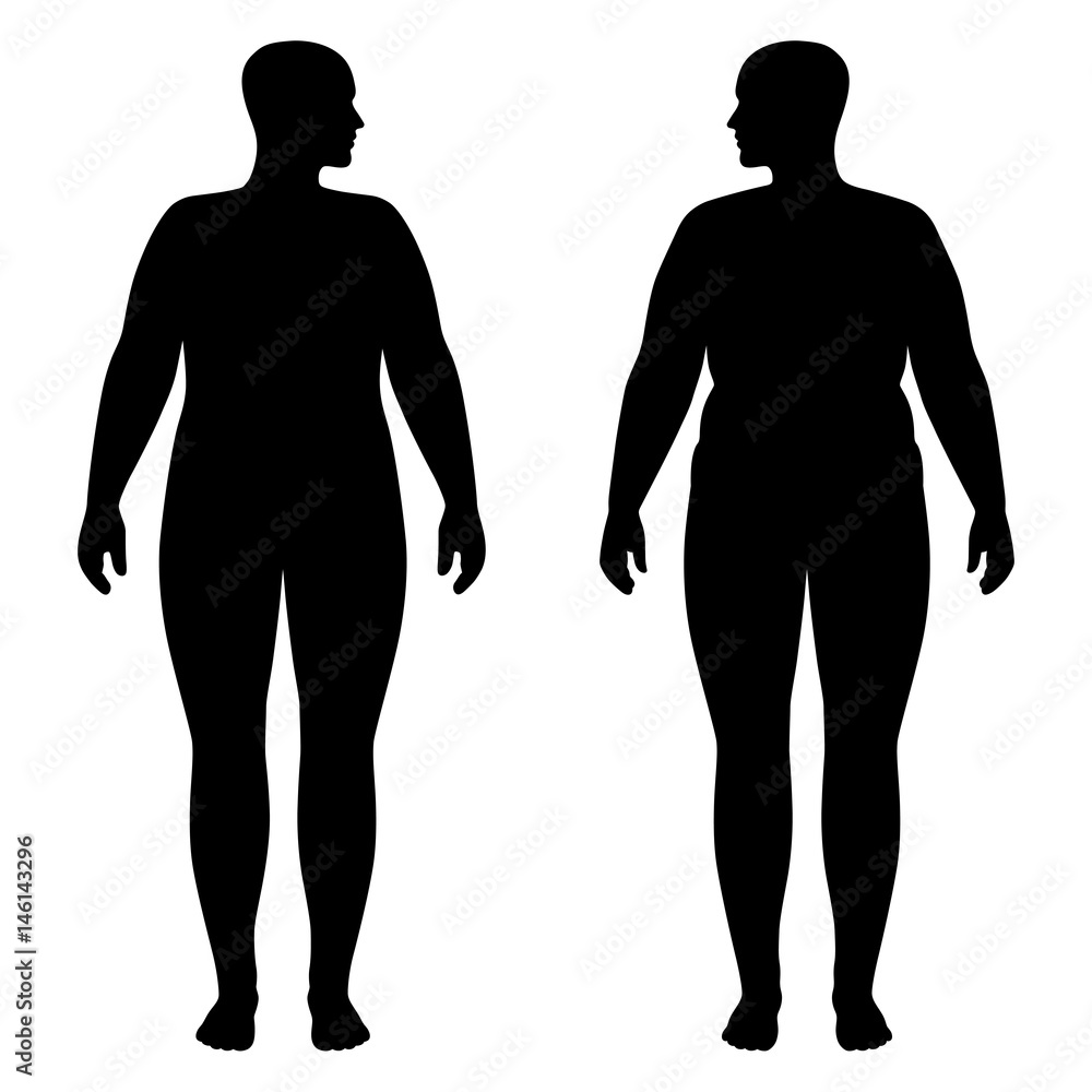 Outlined standing woman Outlined standing woman