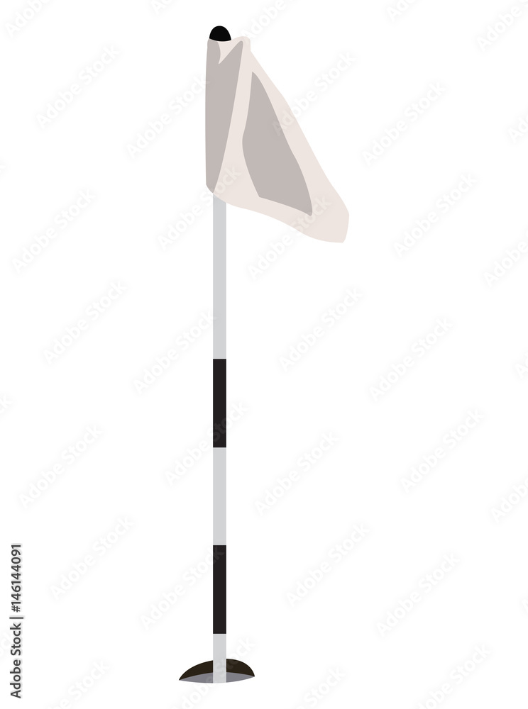 Isolated golf flag on a white background, Vector illustration