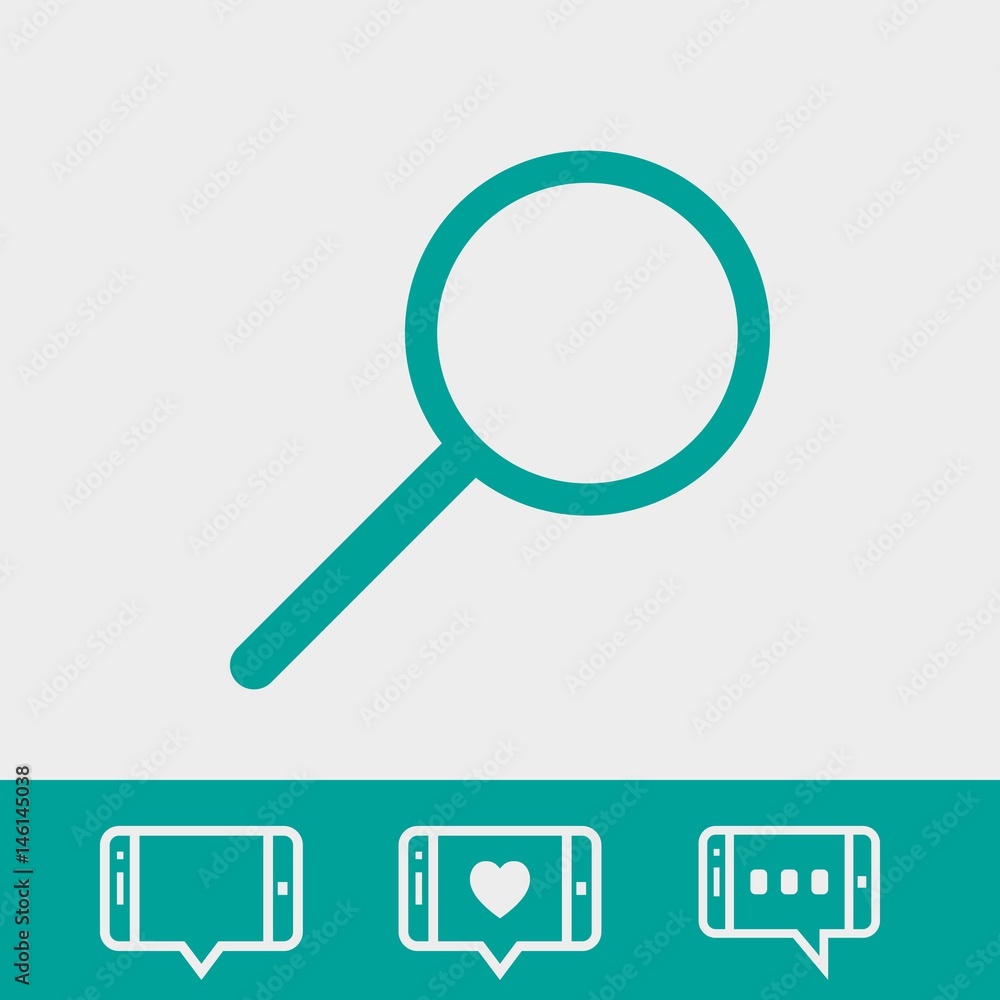 search icon stock vector illustration flat design search icon stock vector illustration flat design