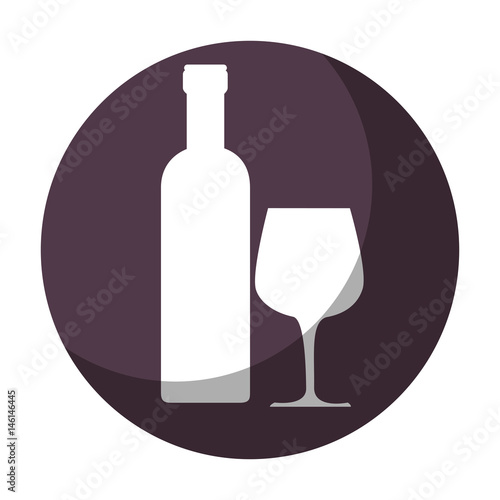 Wine bottle drink icon vector illustration graphic design