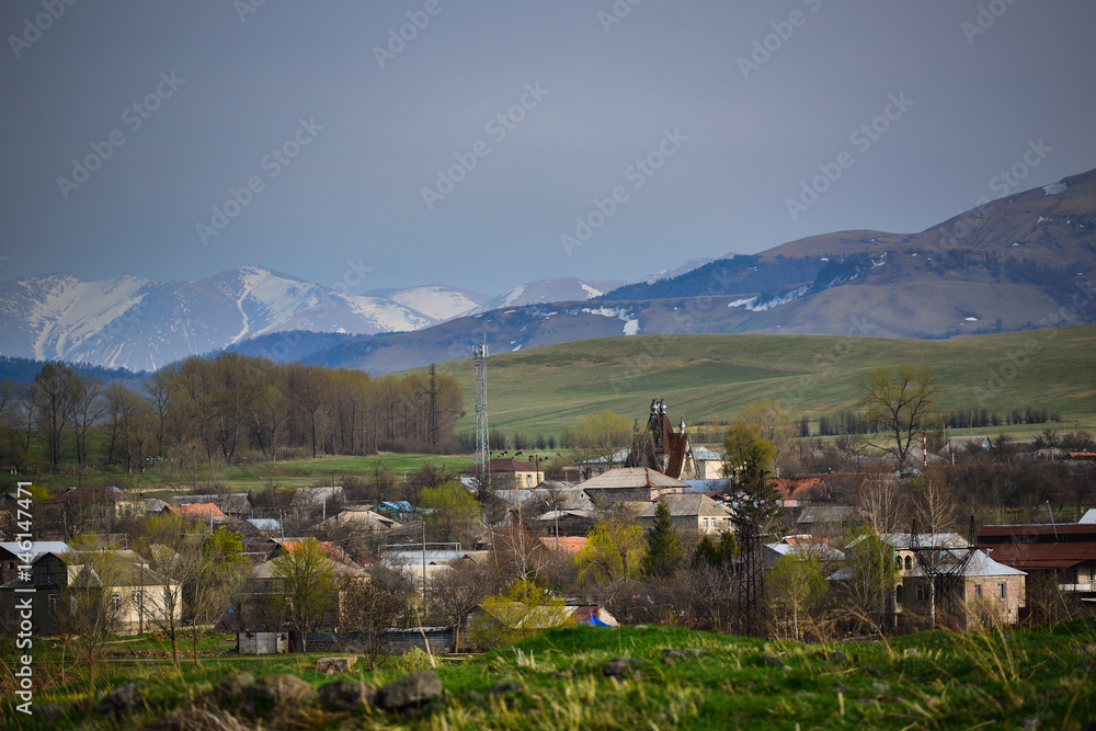 Beautiful view of Amrakits village, Armenia