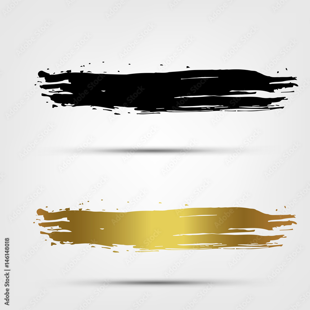 Black and gold paint with text space, Vector Illustration Black and gold paint with text space, Vector Illustration