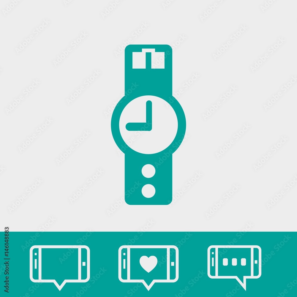 wristwatch icon stock vector illustration flat design wristwatch icon stock vector illustration flat design