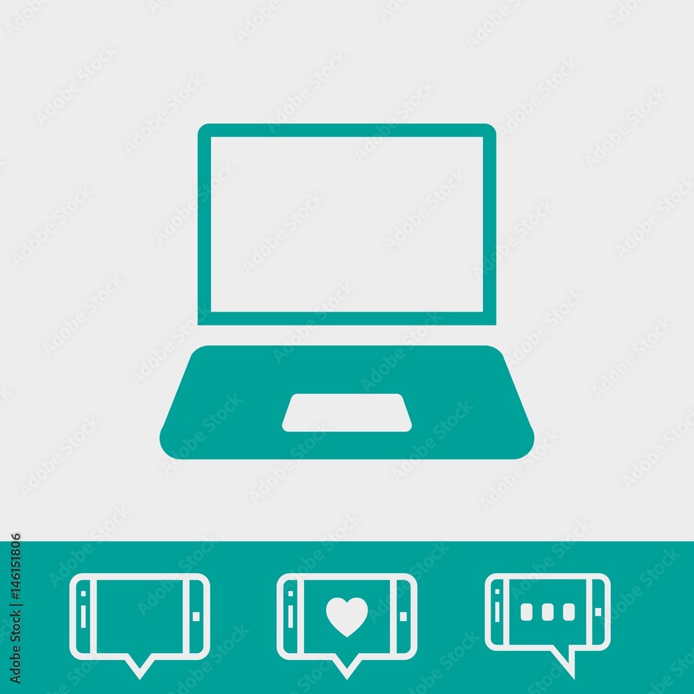 laptop icon stock vector illustration flat design laptop icon stock vector illustration flat design