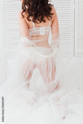 Boudoir bride's morning