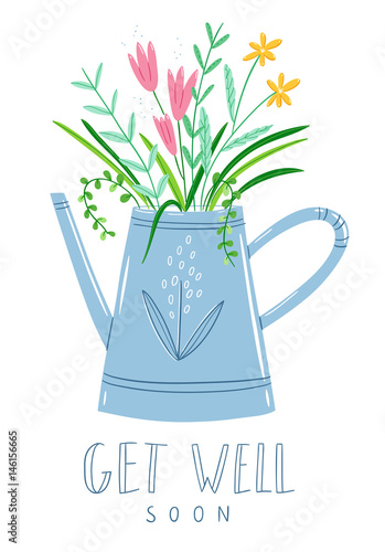 Get well soon floral card