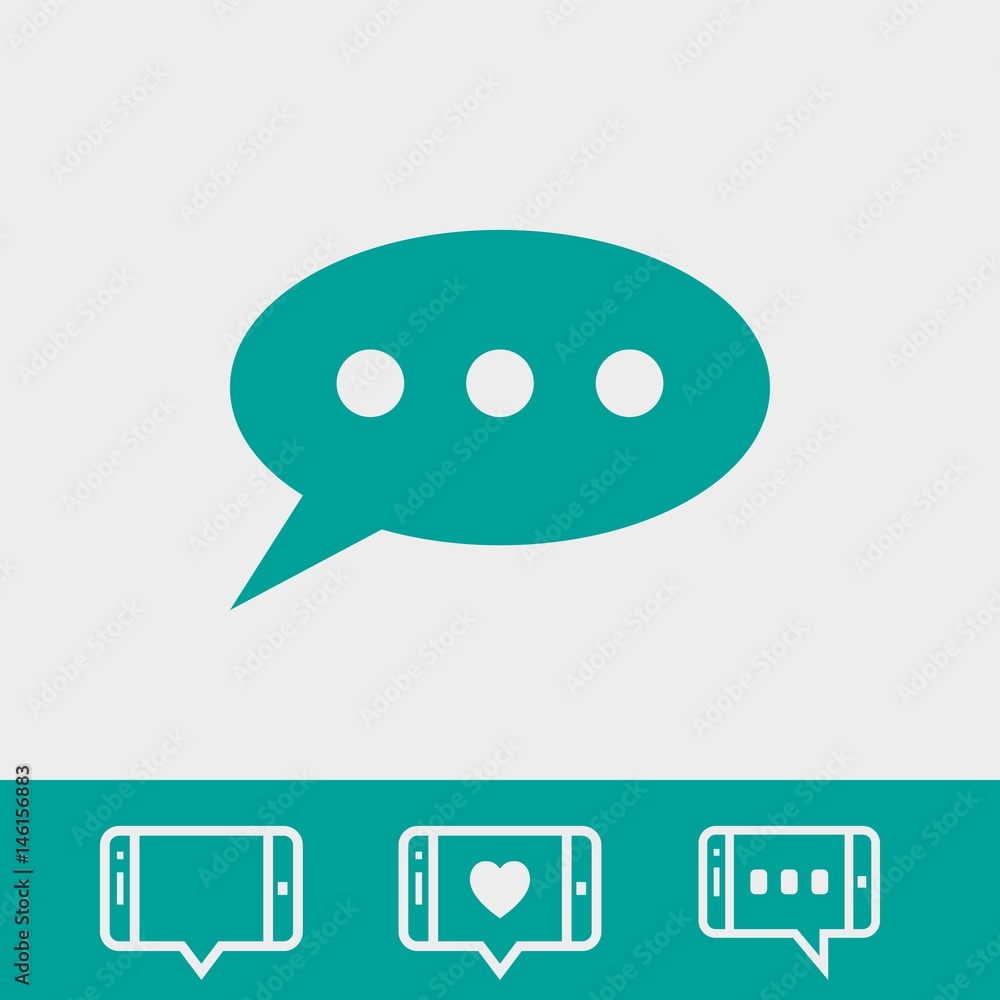 Speech Bubbles Icon. Chat pictogram icon stock vector illustration Speech Bubbles Icon. Chat pictogram icon stock vector illustration