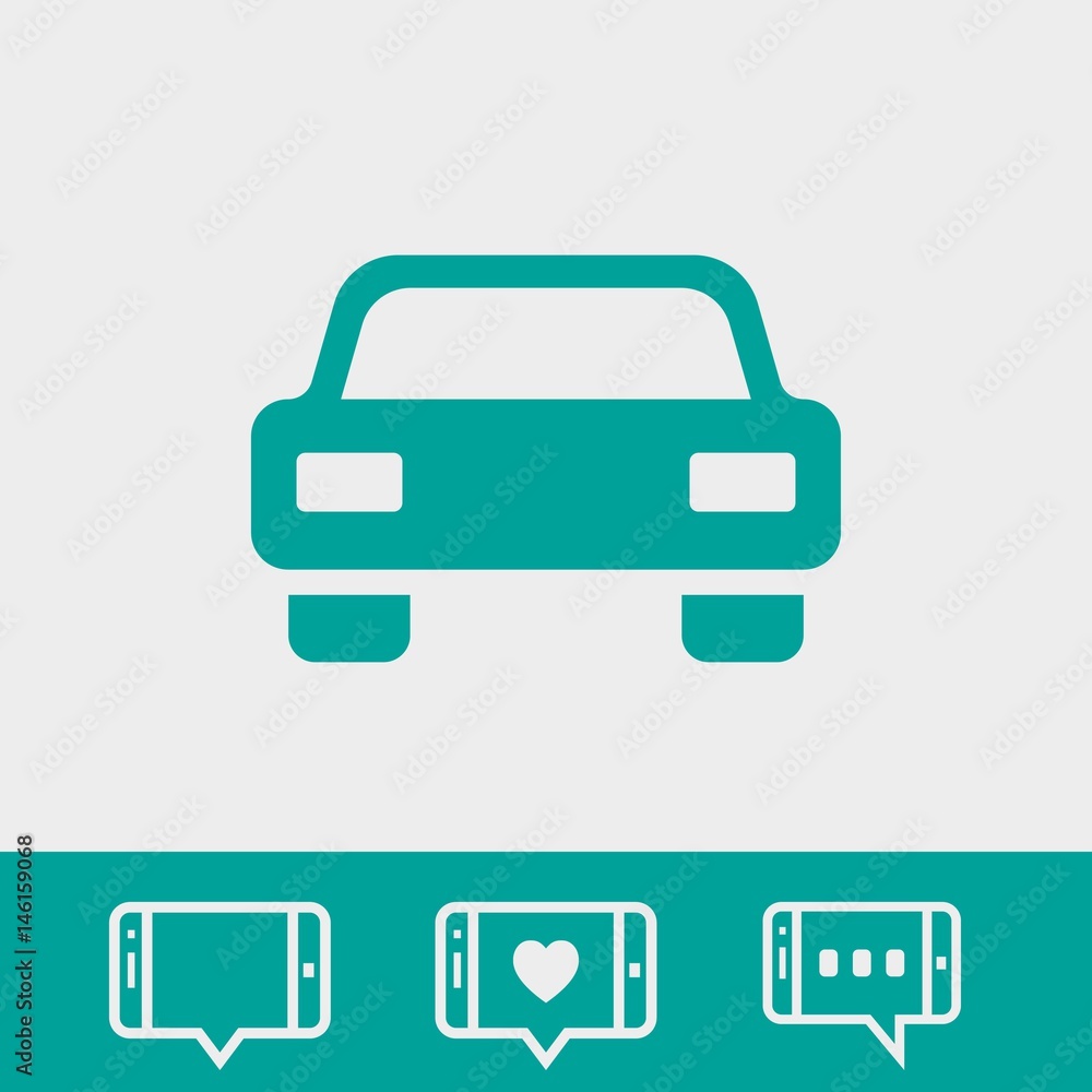 car icon stock vector illustration flat design car icon stock vector illustration flat design
