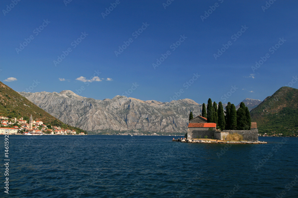 Island of Saint George, small island close to Perast, Montenegro