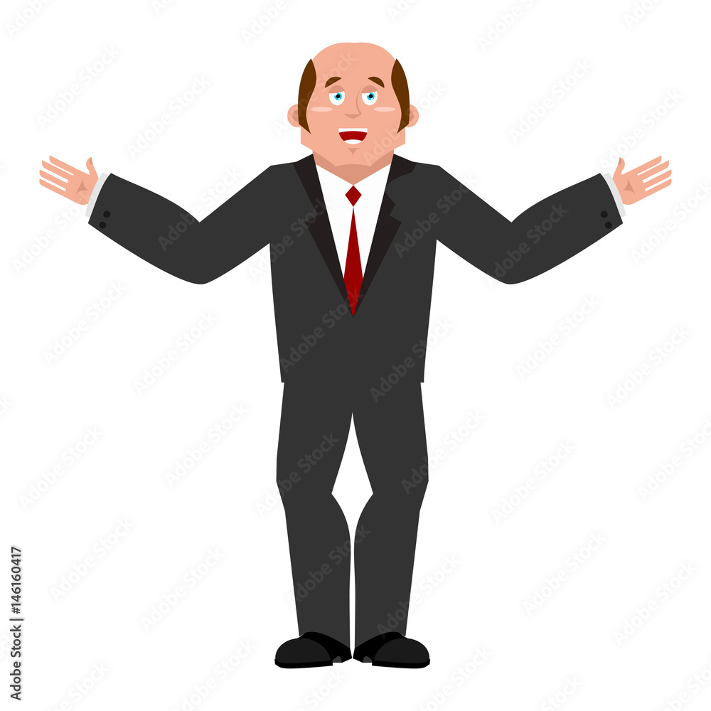 Cheerful businessman. Joyous boss. Happy Manager isolated Cheerful businessman. Joyous boss. Happy Manager isolated