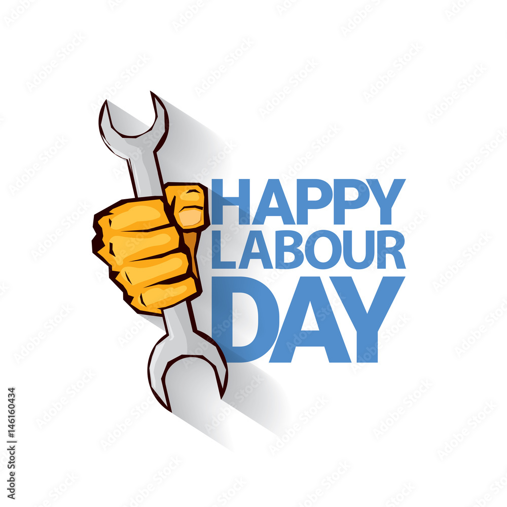 Happy labour day vector label Happy labour day vector label