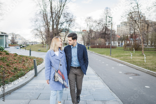 Couple in love on a date photo