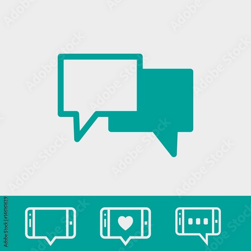 Speech Bubbles Icon. Chat pictogram icon stock vector illustration