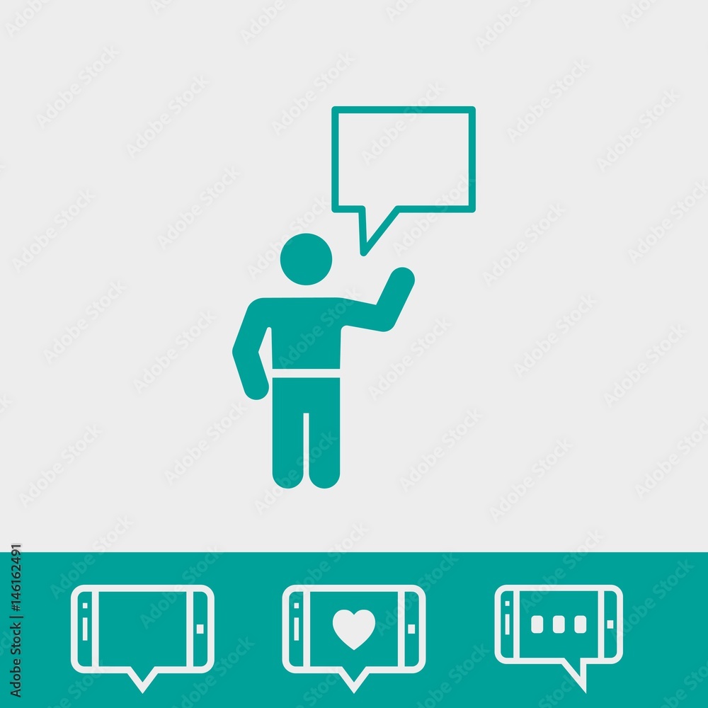 speaking of people, the chat icon stock vector illustration speaking of people, the chat icon stock vector illustration
