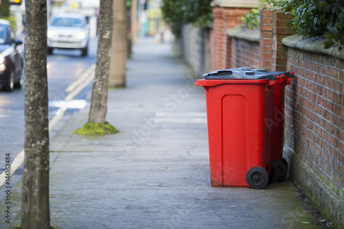 Red dustbin