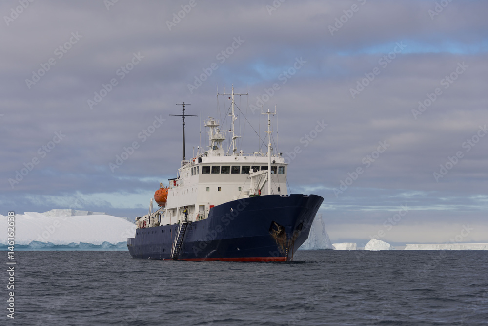 Vessel in Antarctic sea