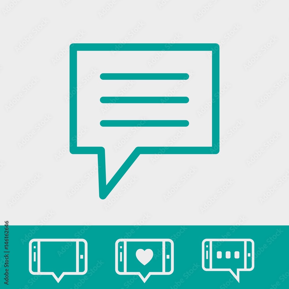 Speech Bubbles Icon. Chat pictogram icon stock vector illustration Speech Bubbles Icon. Chat pictogram icon stock vector illustration