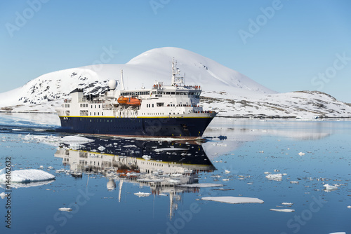 Vessel in Antarctic sea
