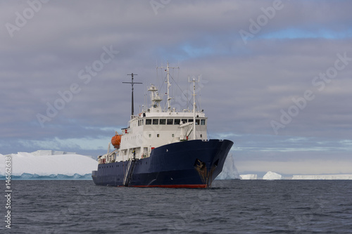 Vessel in Antarctic sea