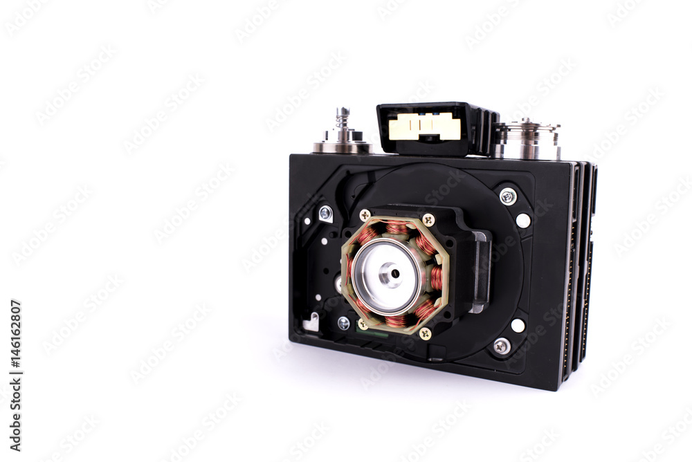 Camera in steampunk style made by hand from different parts and accessory, set