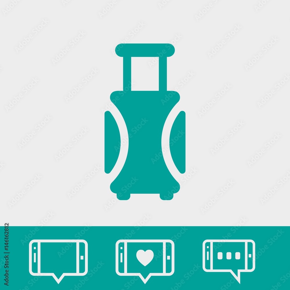 travel bag icon stock vector illustration flat design travel bag icon stock vector illustration flat design