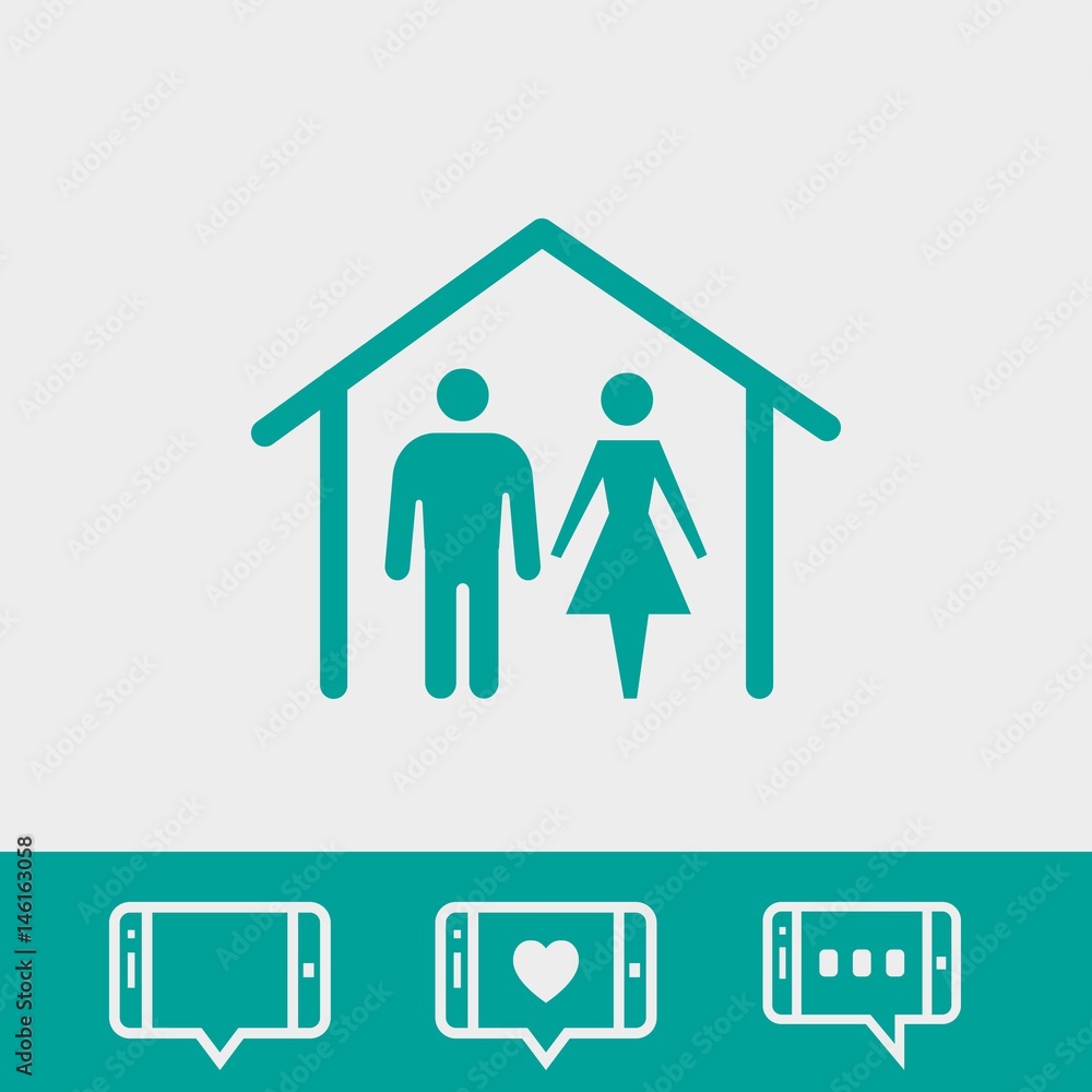 home icon stock vector illustration flat design