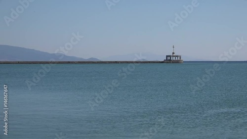 Fisher-boat leaving Lesbos Mitilini Harbour