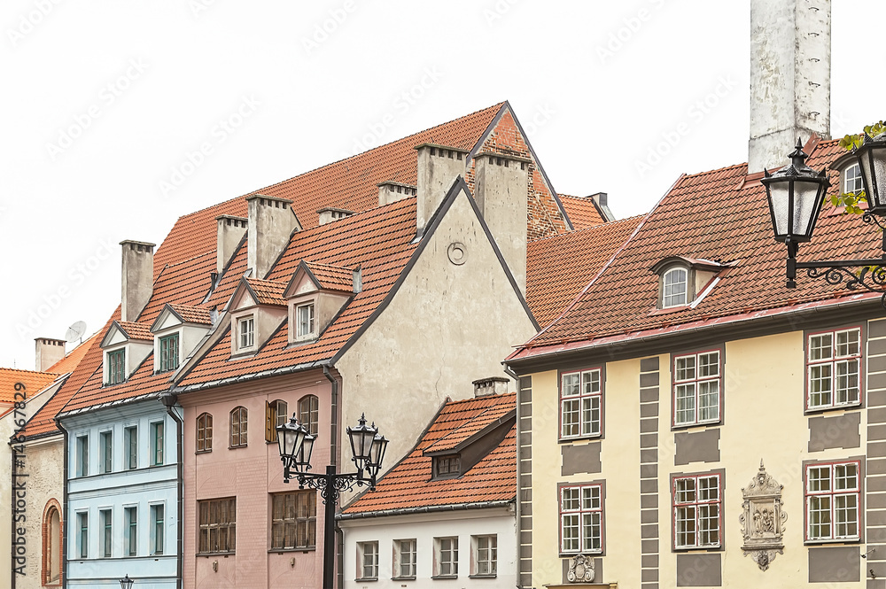 Fototapeta premium Old houses in the center of Riga