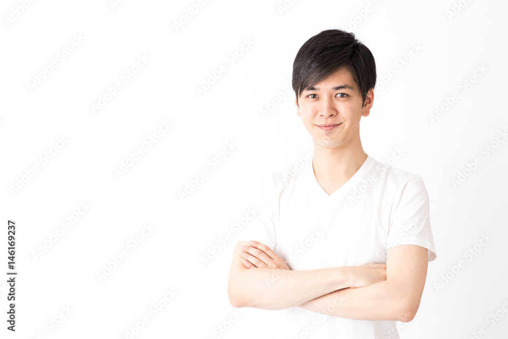 portrait of young asian man isolated on white background portrait of young asian man isolated on white background