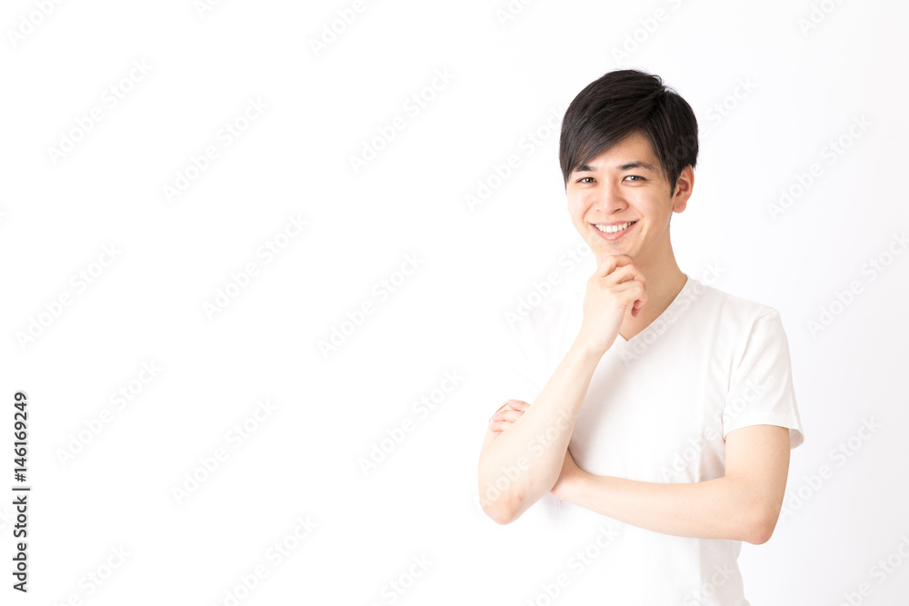 portrait of young asian man isolated on white background portrait of young asian man isolated on white background