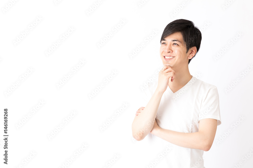 portrait of young asian man isolated on white background portrait of young asian man isolated on white background