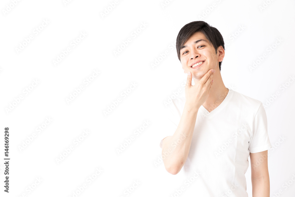 portrait of young asian man isolated on white background portrait of young asian man isolated on white background