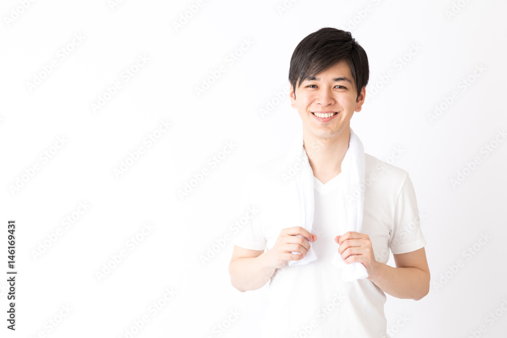 portrait of young asian man isolated on white background portrait of young asian man isolated on white background