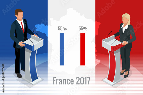 Presidential Election in France 2017, ballot box in front
