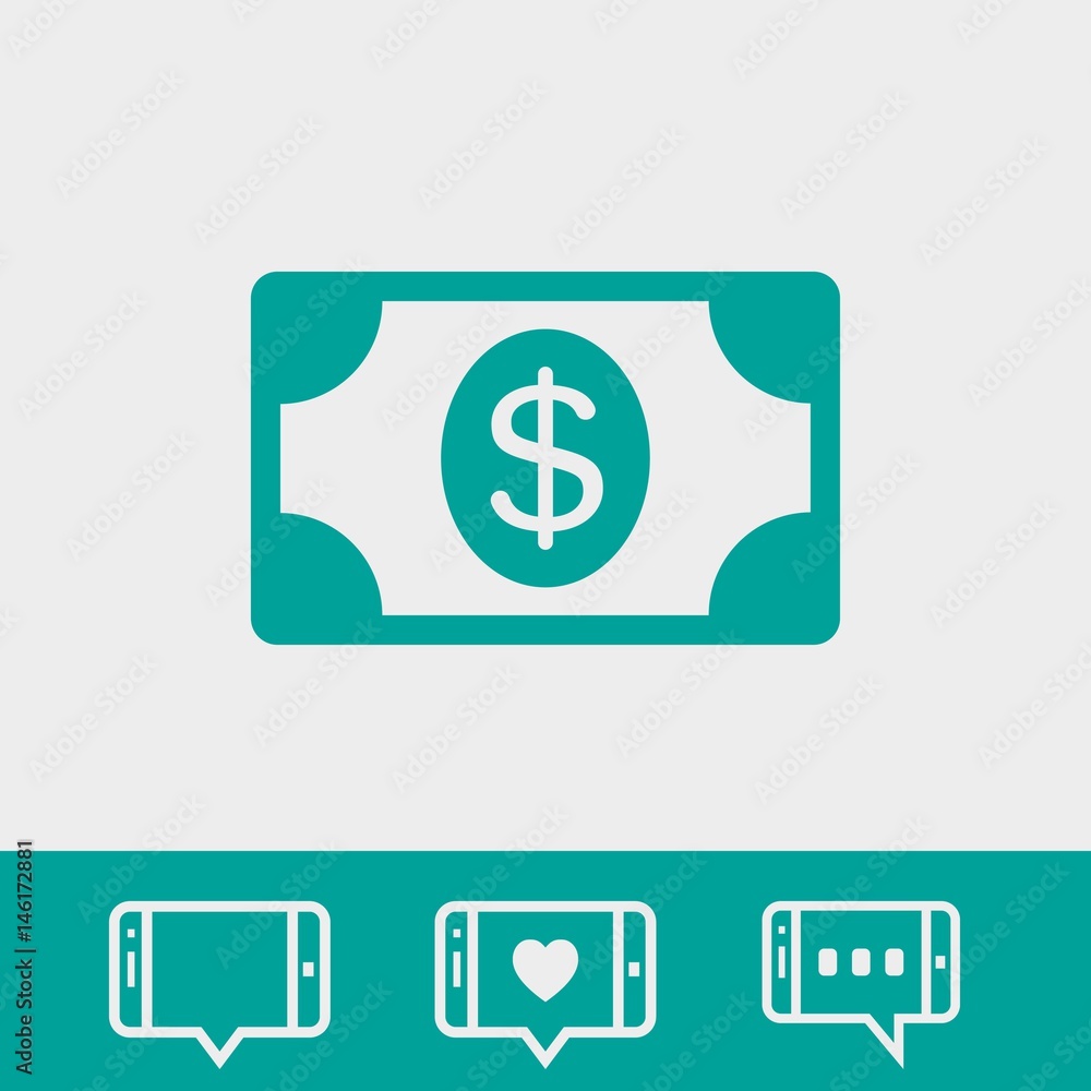 dollar money icon stock vector illustration flat design dollar money icon stock vector illustration flat design