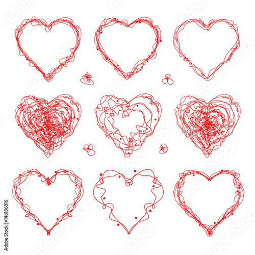 The drawn  heart  for  Mother's Day, Valentine's Day or weddings