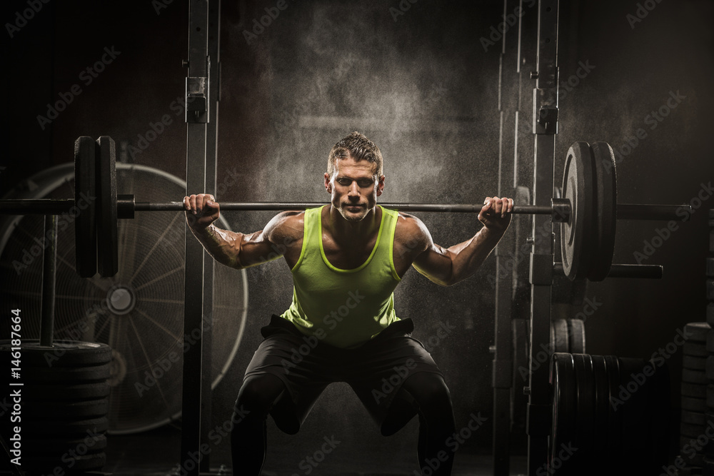 Man lifting barbell Man lifting barbell
