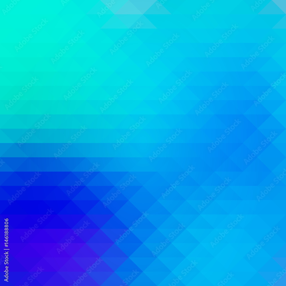 Turquoise blue purple rows of triangles background, square Turquoise blue purple rows of triangles background, square