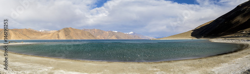 Pangong Tso Tibetan for "high grassland lake" Pangong Lake, is an endorheic lake in the Himalayas situated at a height of about 4,350 m (14,270 ft)