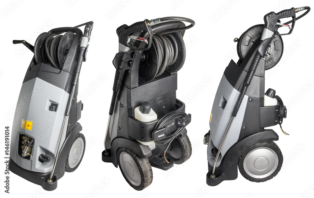 Fototapeta premium portable pressure washer isolated over white background