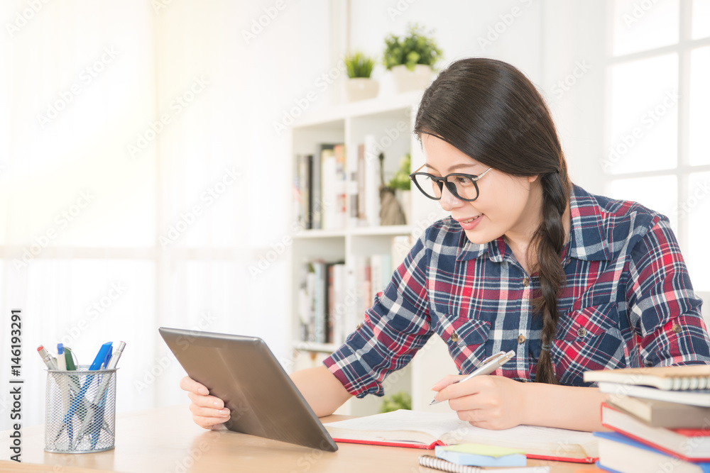 woman online with digital education concept woman online with digital education concept