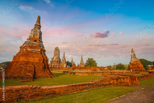 Wat Chaiwatthanaram temple in Ayutthaya Historical Park  a UNESCO world heritage site  Thailand