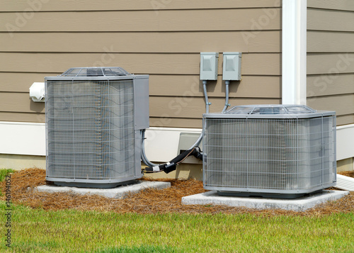 A/C units connected to residential house
