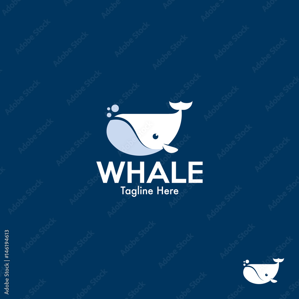 Fototapeta premium Whale Logo