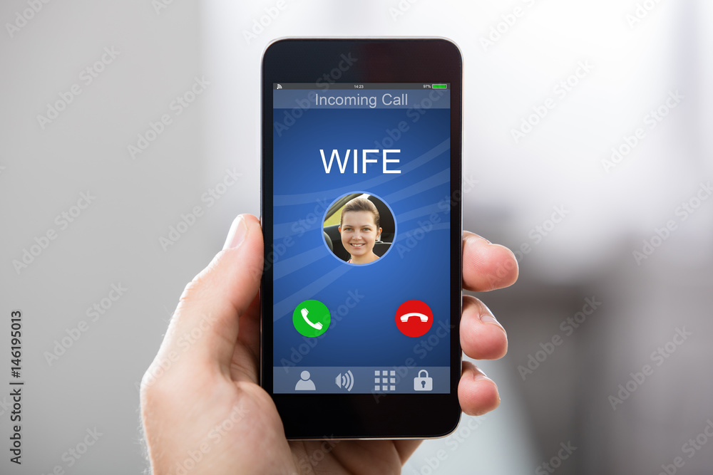 Hand Holding Cell Phone With Blank Screen Hand Holding Cell Phone With Blank Screen