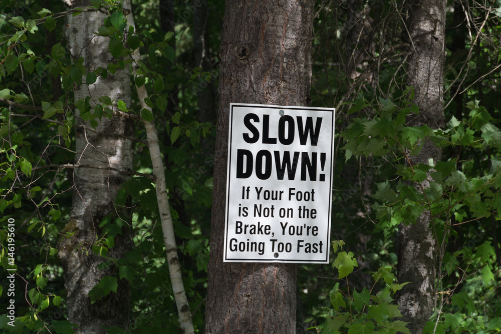 Slow Down Funny Sign