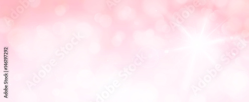 Bokeh rosa Himmel mit strahlender Sonne