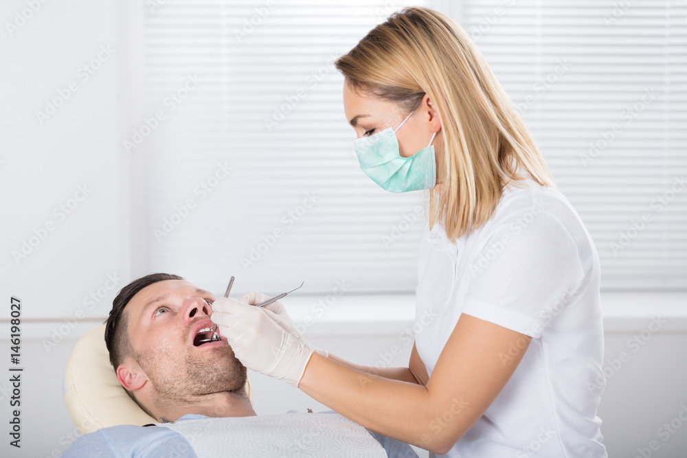 Oral Dental Checkup With Mirror Oral Dental Checkup With Mirror